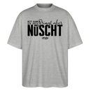 Berliner Spruch-NETT KANN ICK OOCH-Oversized Unisex Bio T-Shirt - Grau meliert