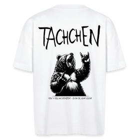 TACHCHEN BERLINER - Unisex Oversize Bio-T-Shirt - backprint - Weiß