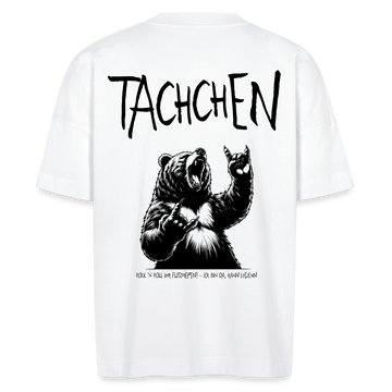 TACHCHEN BERLINER - Unisex Oversize Bio-T-Shirt - backprint - Weiß