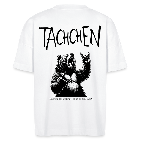 TACHCHEN BERLINER - Unisex Oversize Bio-T-Shirt - backprint - Weiß