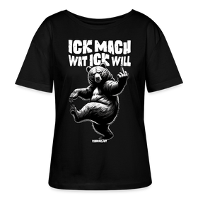 ICK MACH WAT ICK WILL-Rundhals Frauen Bio-T-Shirt|BERLINER SCHNAUZE - Schwarz