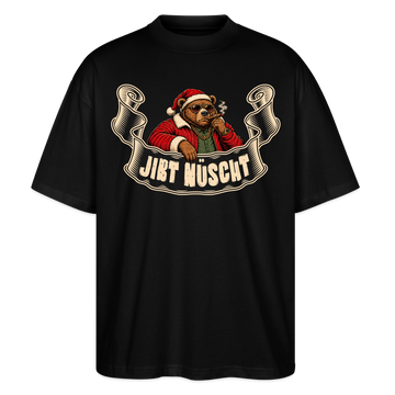 Berliner Bär-Weihnachten-JIBT NÜSCHT-Oversized Unisex Bio T-Shirt - Schwarz
