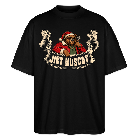 Berliner Bär-Weihnachten-JIBT NÜSCHT-Oversized Unisex Bio T-Shirt - Schwarz
