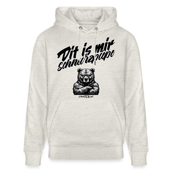 Dit is mir SCHNURZPIEPE-Unisex Bio-Hoodie BIO - Beige meliert