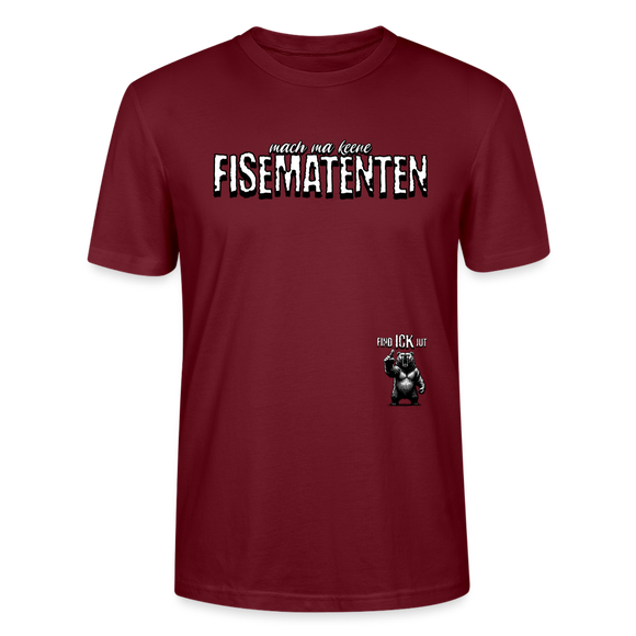 FISEMATENTEN-Unisex T-Shirt BIO - Burgunderrot