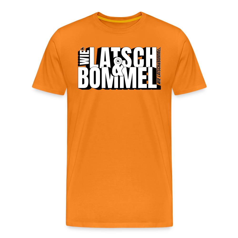 WIE LATSCH UND BOMMEL - Männer Premium T-Shirt - Orange