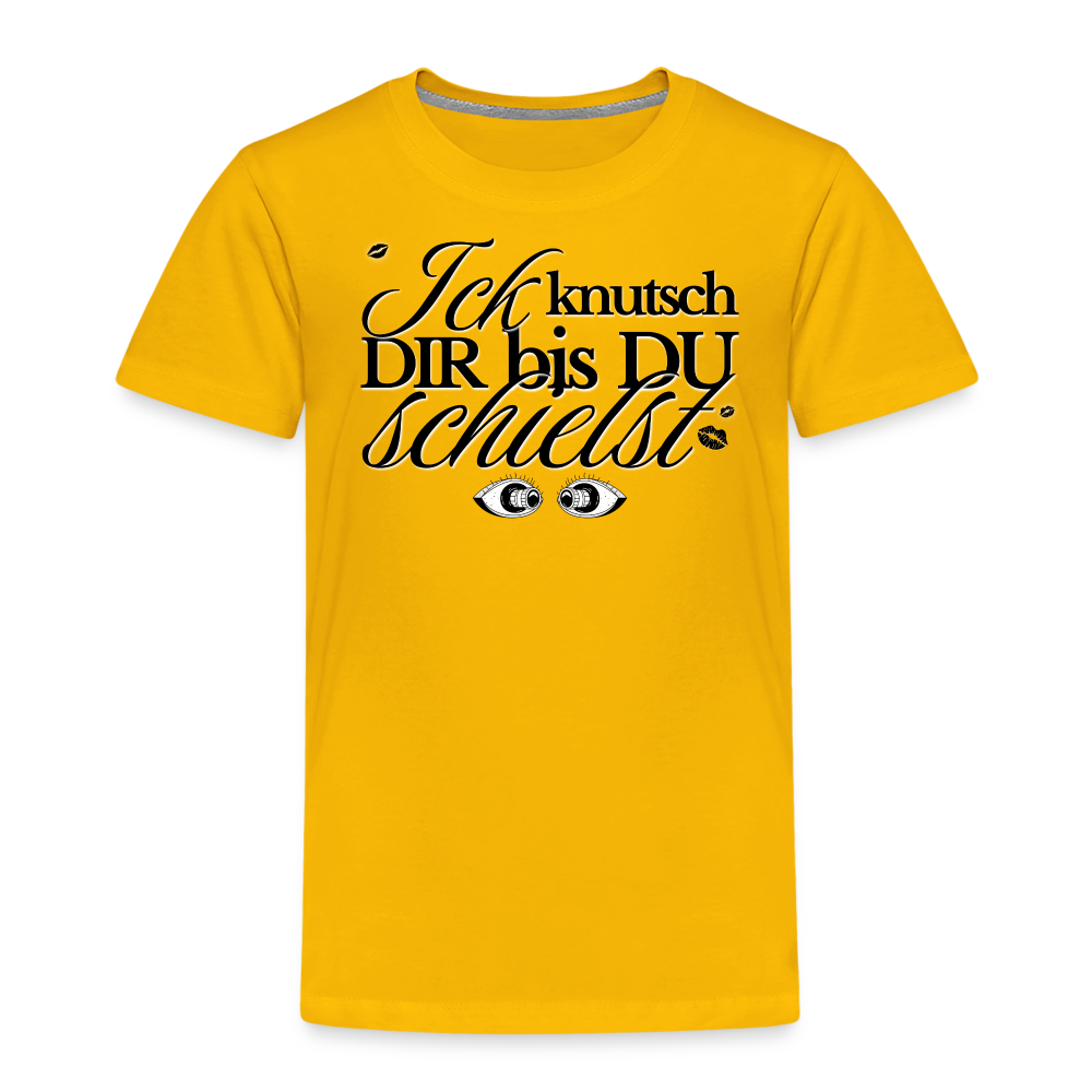 ICK KNUTSCH DIR - Kinder Premium T-Shirt - Sonnengelb