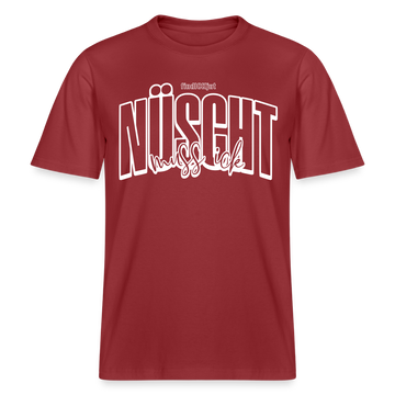 Berlin Shirt mit Schnauze-NÜSCHT-Relaxed Fit Unisex Bio - Erdrot