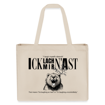 ICK LACH MIR N AST-Einkaufstasche - Naturweiß