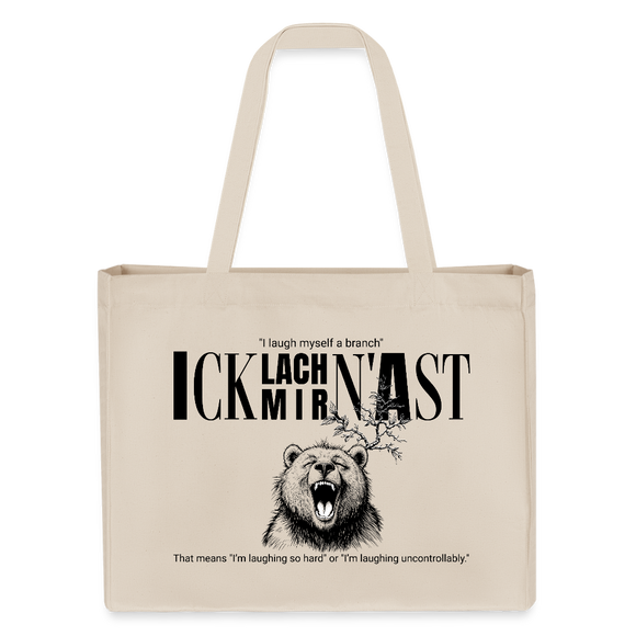 ICK LACH MIR N AST-Einkaufstasche - Naturweiß