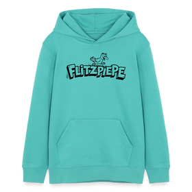 FLITZPIEPE-Teenager Bio-Hoodie - Poolblau