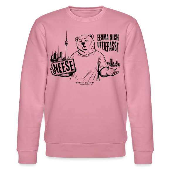 Berlin Souvenir mit Berliner Schnauze-NEESE-Unisex Bio-Sweatshirt - Lila Traum