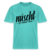 Berlin Shirt-NÜSCHT FÜR SCHWACHE NERVEN- RELAXED FIT Unisex Organic T-Shirt mit Berliner Spruch - Poolblau