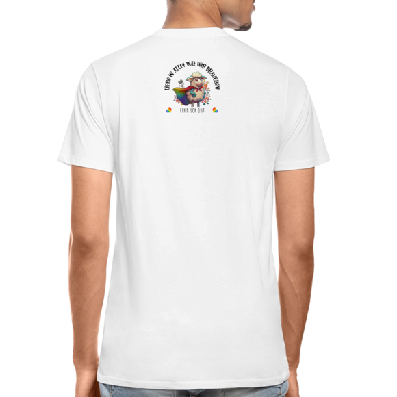 LIEBE IS BUNT-Männer Premium Bio T-Shirt - Weiß