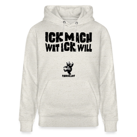 ICK MACH WAT ICK WILL-Unisex Bio-Hoodie II - Beige meliert
