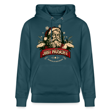JIBT NÜSCHT - Unisex Bio-Hoodie - Dunkles Petrol