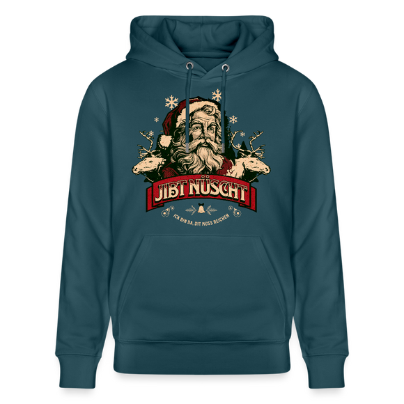 JIBT NÜSCHT - Unisex Bio-Hoodie - Dunkles Petrol