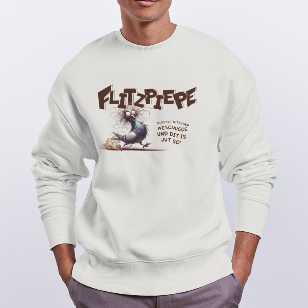 BERLINER FLITZPIEPE - Unisex Oversize Bio Pullover - OFF WHITE