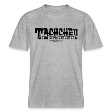 Berliner Begrüssung-TACHCHEN IHR FLITZPIEPEN- RELAXED FIT Unisex Organic T-Shirt - Grau meliert