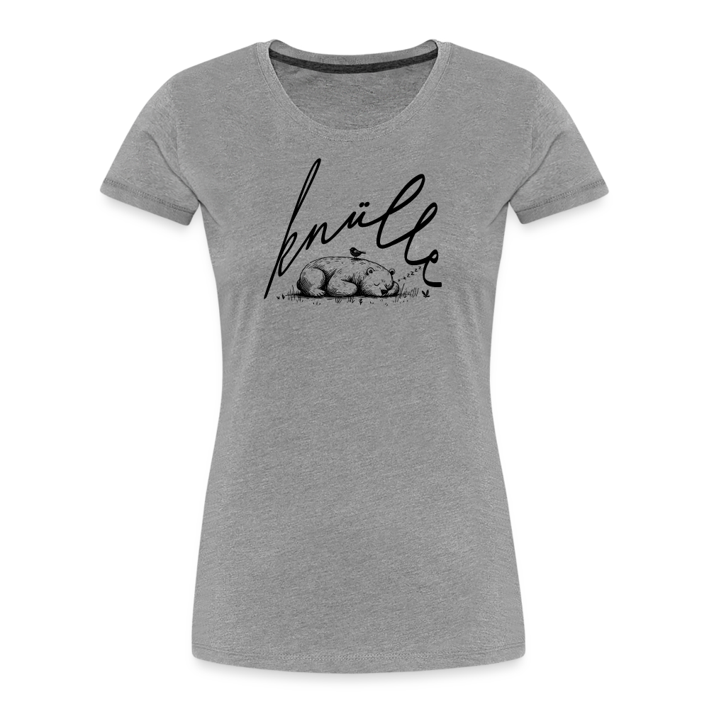 KNÜLLE - Frauen Premium Bio T-Shirt - Grau meliert