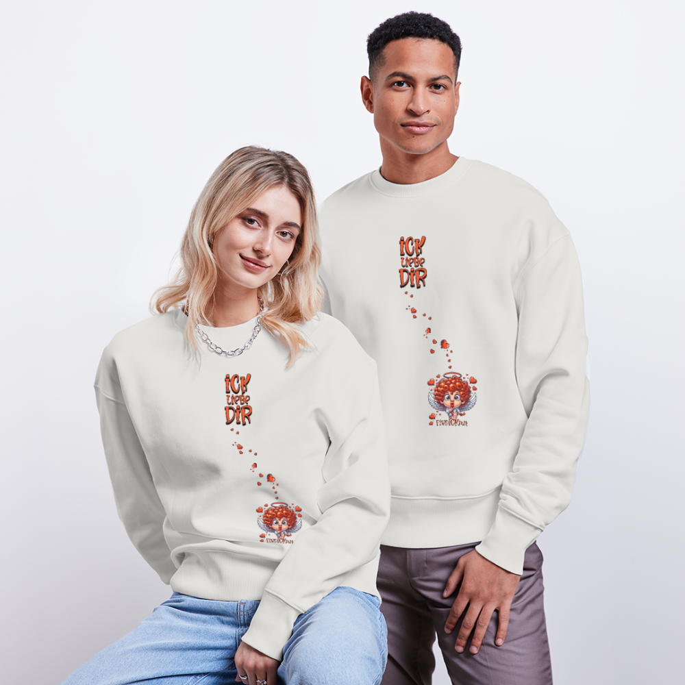 ICK LIEBE DIR-Unisex Oversize Bio Pullover - OFF WHITE