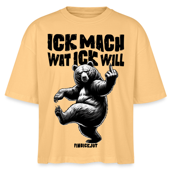 ICK MACH WAT ICK WILL-Frauen Boxy Bio-T-Shirt II - Mispel