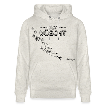 Weihnachten in Berlin 25-JIBT NÜSCHT-Unisex Bio-Hoodie II - Beige meliert