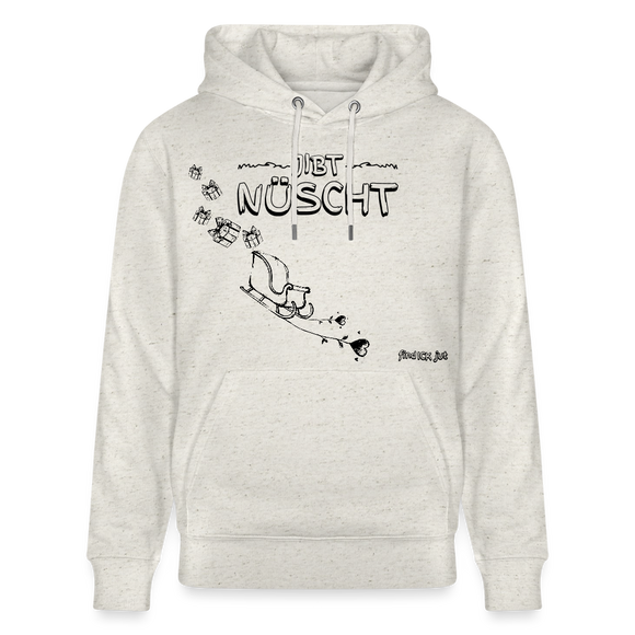 Weihnachten in Berlin 25-JIBT NÜSCHT-Unisex Bio-Hoodie II - Beige meliert