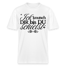ICK KNUTSCH DIR - Relaxed Fit Unisex Bio-T-Shirt - Weiß