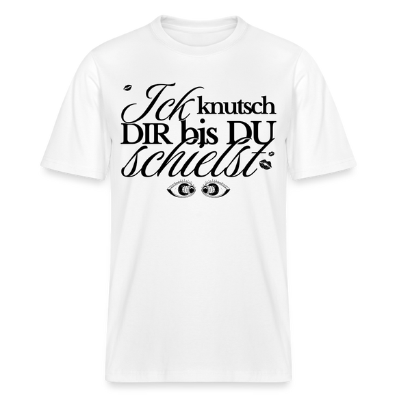 ICK KNUTSCH DIR - Relaxed Fit Unisex Bio-T-Shirt - Weiß