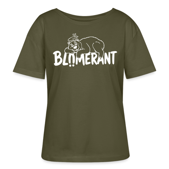BLÜMERANT-Frauen Bio-T-Shirt mit Berliner Schnauze - Khaki