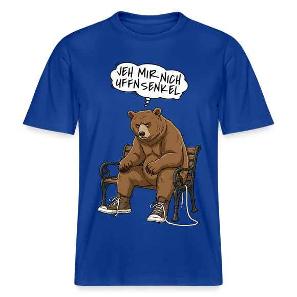 Berliner Bär mit Spruch-JEH MIR NICH UFFN SENKEL- RELAXED FIT Unisex Organic T-Shirt - Dunkelblau