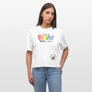 LIEBE IS BUNT-Frauen Boxy Bio-T-Shirt - Weiß