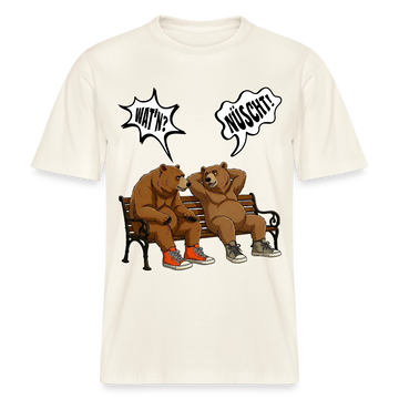 Berliner Bär mit berliner Schnauze-WATN?NÜSCHT- RELAXED FIT Unisex Organic T-Shirt - Naturweiß 