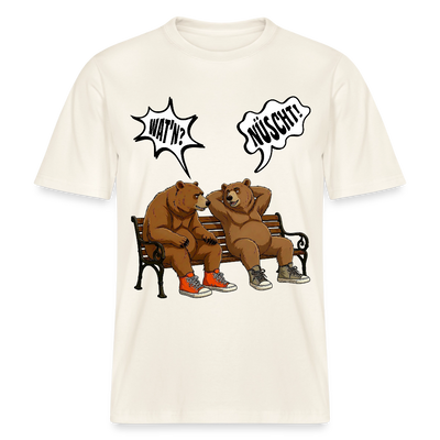 Berliner Bär mit berliner Schnauze-WATN?NÜSCHT- RELAXED FIT Unisex Organic T-Shirt - Naturweiß 