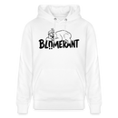 BLÜMERANT-Unisex Bio-Hoodie mit echt Berliner Schnauze - Weiß