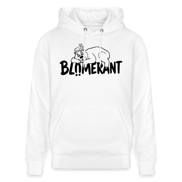 BLÜMERANT-Unisex Bio-Hoodie mit echt Berliner Schnauze - Weiß