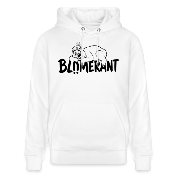 BLÜMERANT-Unisex Bio-Hoodie mit echt Berliner Schnauze - Weiß