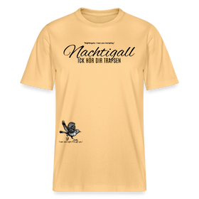 NACHTIGALL ICK HÖR DIR TRAPSEN-Relaxed Fit Unisex Bio-T-Shirt - Hellgelb