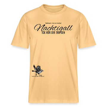 NACHTIGALL ICK HÖR DIR TRAPSEN-Relaxed Fit Unisex Bio-T-Shirt - Hellgelb