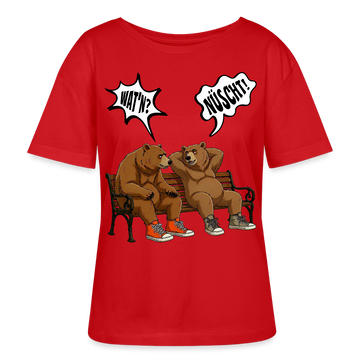 Berliner Bären Shirt-WATN?NÜSCHT!-Rundhals Frauen Bio-T-Shirt - Rot