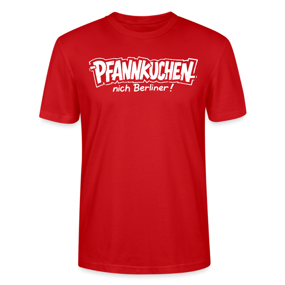 witziges Berlin Shirt-PFANNKUCHEN, NICH BERLINER-Unisex T-Shirt BIO - Rot
