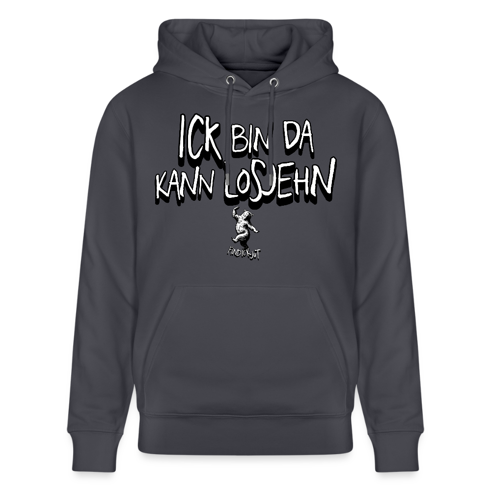 ICK BIN DA-Unisex Bio-Hoodie - Indigoblau