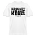 Berliner Spruch-PASS UFF KEULE- RELAXED FIT Unisex Organic T-Shirt - Weiß