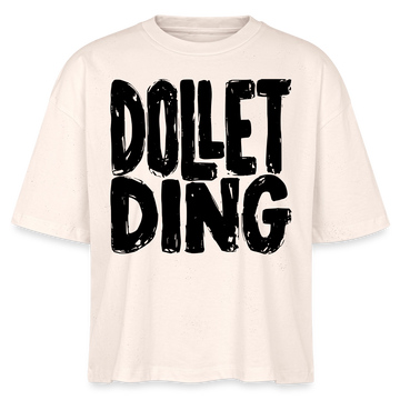 DOLLET DING-Frauen Boxy Bio-T-Shirt - Natur
