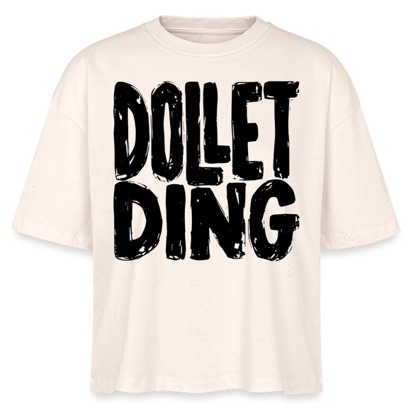 DOLLET DING-Frauen Boxy Bio-T-Shirt - Natur