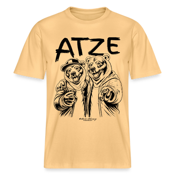 ATZE-beste Freunde-RELAXED FIT Unisex Organic T-Shirt - Hellgelb