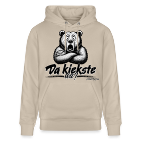 Da kiekste, wa?-Unisex Bio-Hoodie - Beige