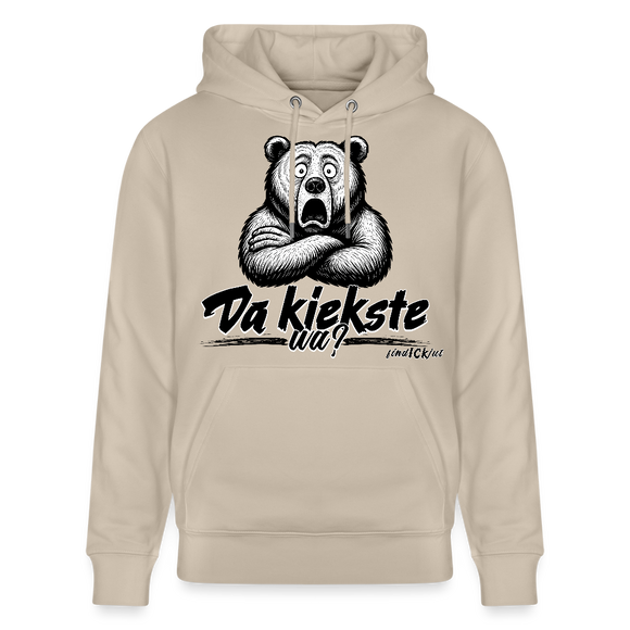 Da kiekste, wa?-Unisex Bio-Hoodie - Beige
