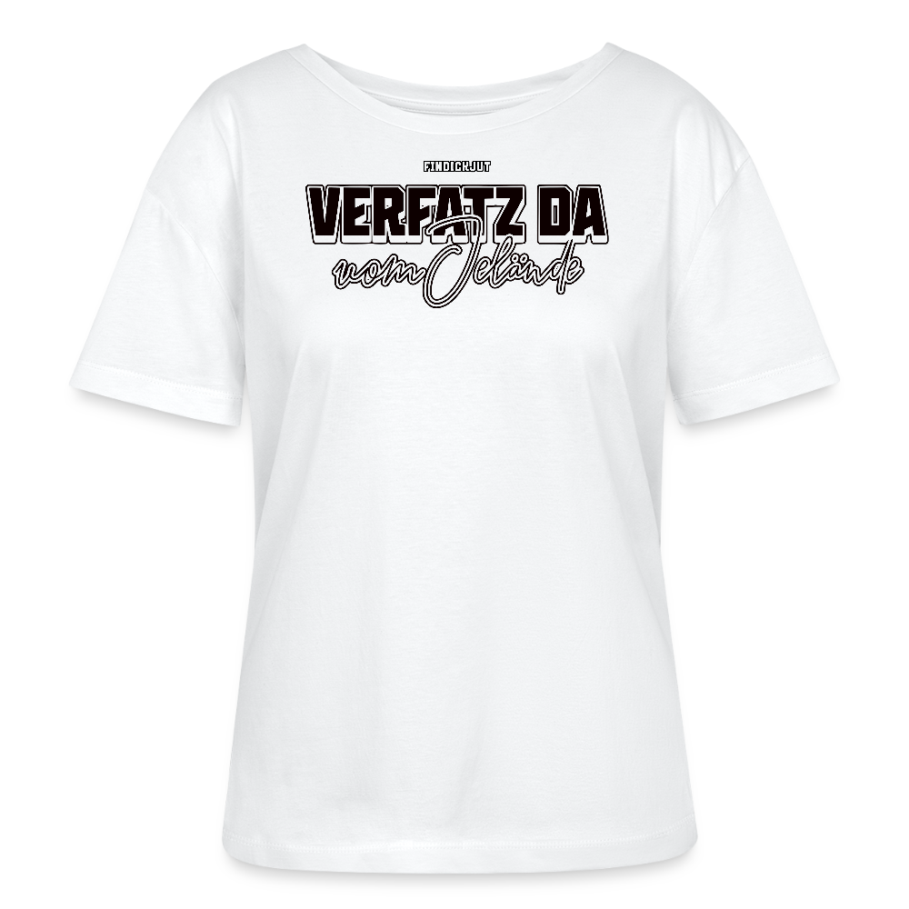 VERFATZ DA VOM JELÄNDE-Rundhals Frauen Bio-T-Shirt - Weiß